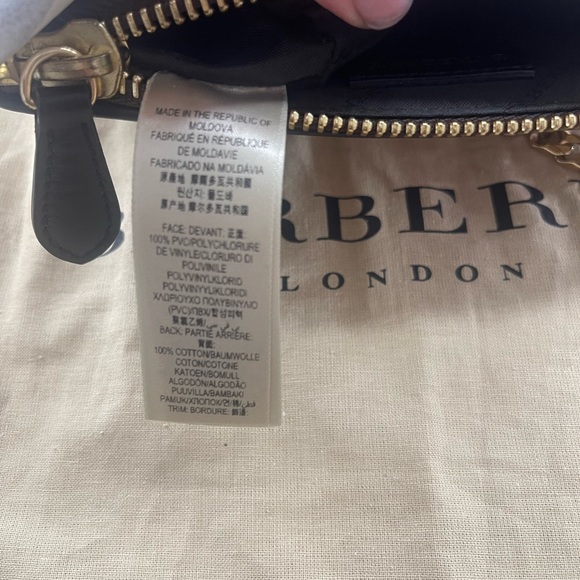 BURBERRY HAYMARKET CHECK CLARA POCHETTE WRISTLET - Picture 4 of 8